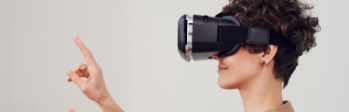 person using VR