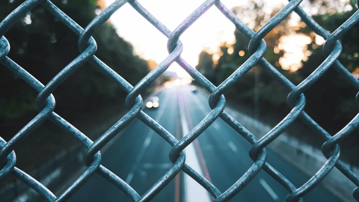 view from a fence chain